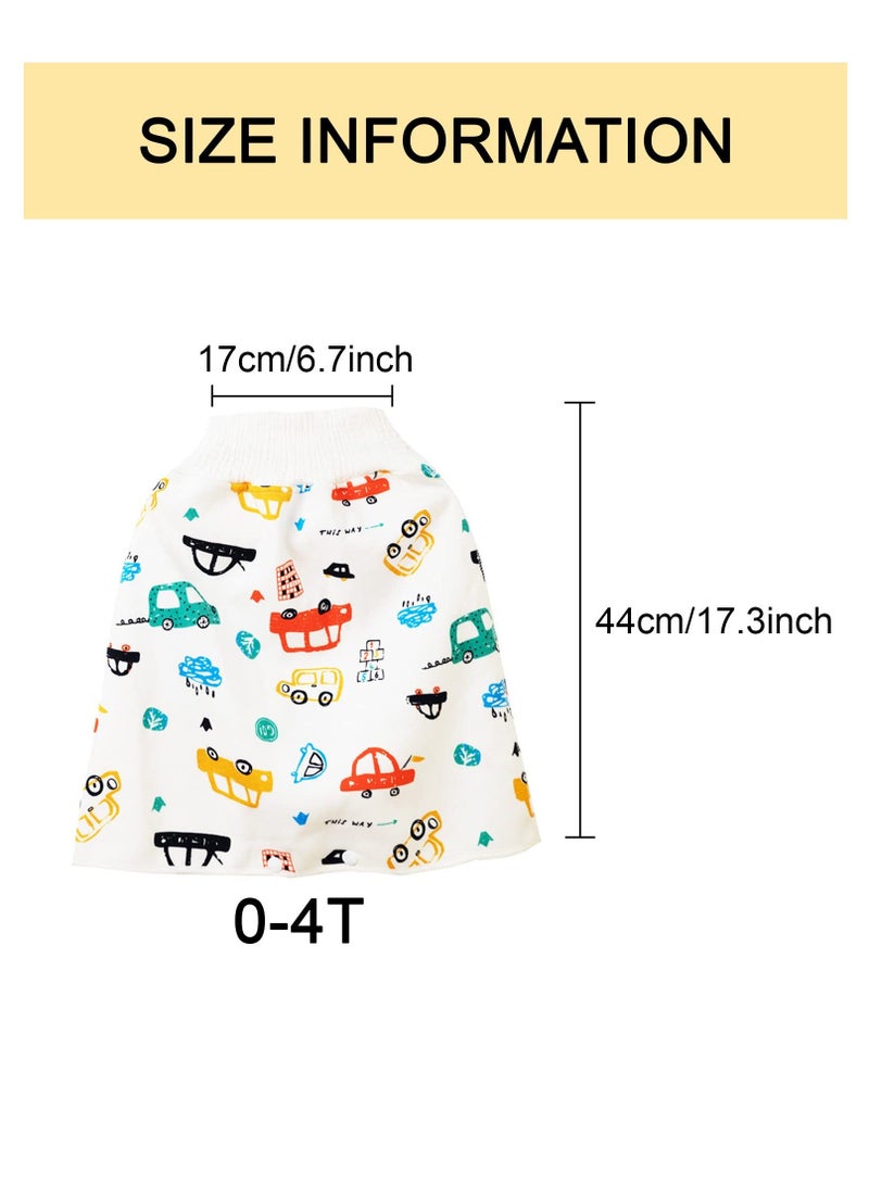 2 Pack Waterproof Cotton Diaper Skirt Shorts Comfy Breathable Potty Training Pants Anti Bed Wetting Clothes for 0-4 Year Old Baby Girls Boys  - Image 5