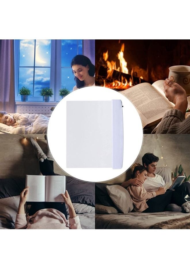 Generic - LED Book Light, Desk Lamps Reading Night Light Flat Plate Portable Car Travel Reading Lights for Books in Bed Eyes Protect Panel Book Reading Lamp Paperback Night Vision White - Image 1