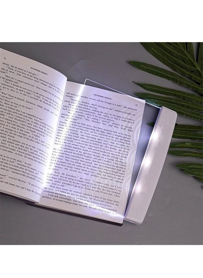 Generic - LED Book Light, Desk Lamps Reading Night Light Flat Plate Portable Car Travel Reading Lights for Books in Bed Eyes Protect Panel Book Reading Lamp Paperback Night Vision White - Image 1