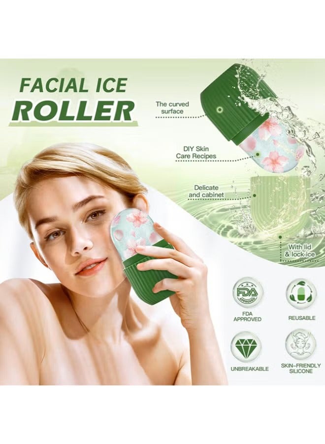إسكدنيا Ice Roller For Face, Beauty Facial Massage  Ainkcne Puffiness Relief Green - Image 4