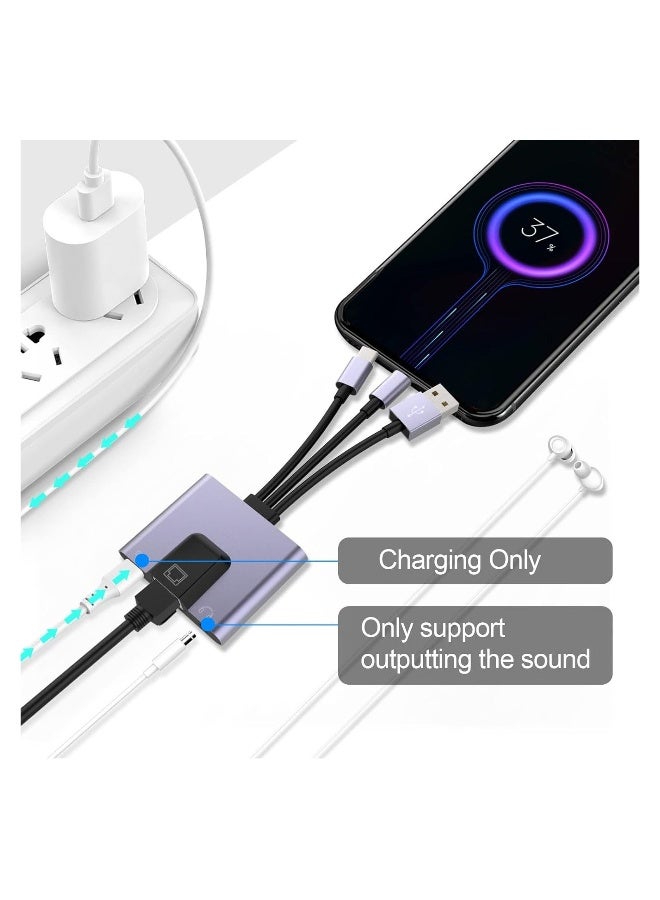 USB to Ethernet Adapter, 3-in-1 Aluminum Driver Free, LAN Network Adapter with RJ45 10/100Mbps for Laptop PC with Windows/Mac OS/Phone/Pad, 3.5mm Audio Socket, Plug and Play - Image 3
