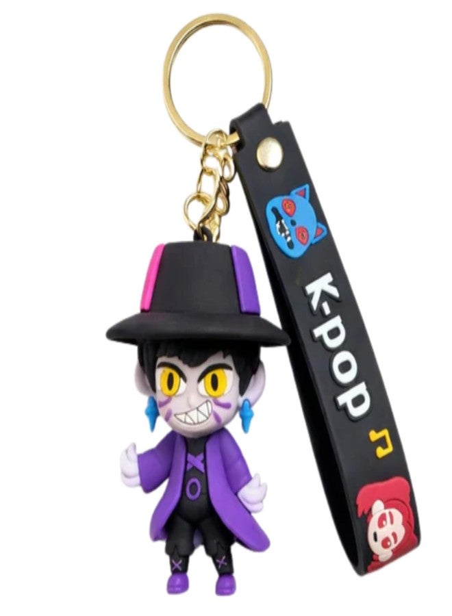 WP WANNA PARTY Wanna Party Kpop Demon Hunters Cartoon Keychains, Jinu Keychain for Boys and Girls, Cute Backpack Key Chain Accessories Wristlet chain Return Gift Items for Boys & Girls - Image 1