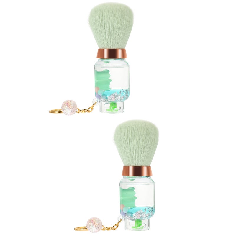 💄 فرشاة مكياج محمولة لأحمر الخدود والبودرة - Image 1