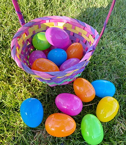 GIFTEXPRESS Plastic Bright Easter Egg Assortment 50 Pcs Perfect for Easter Egg HuntSurprise EggEaster Hunt - Image 5