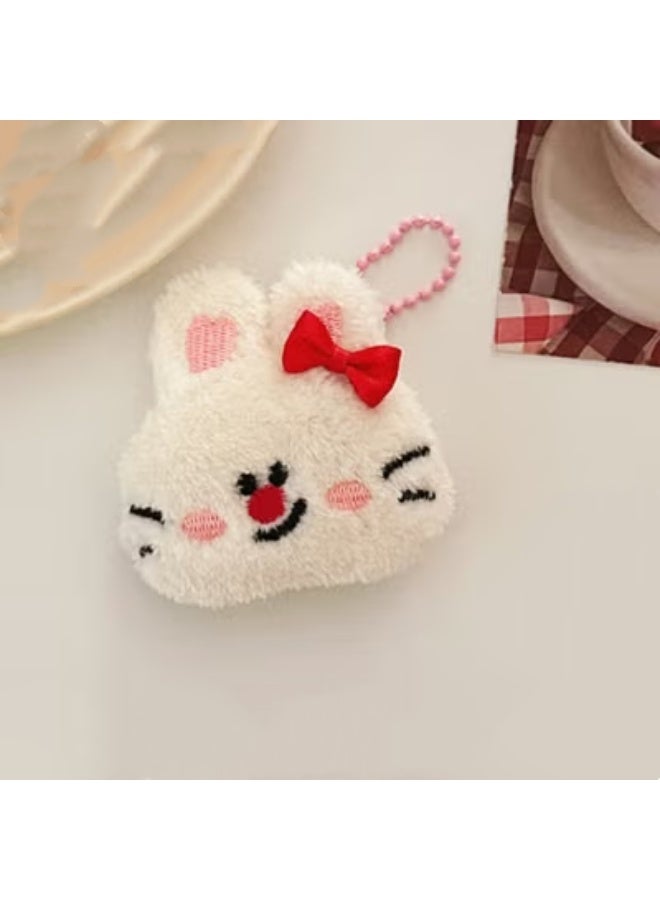 Cute plush doll pendant, creative and quirky charm (Red-nosed bunny doll - pendant)