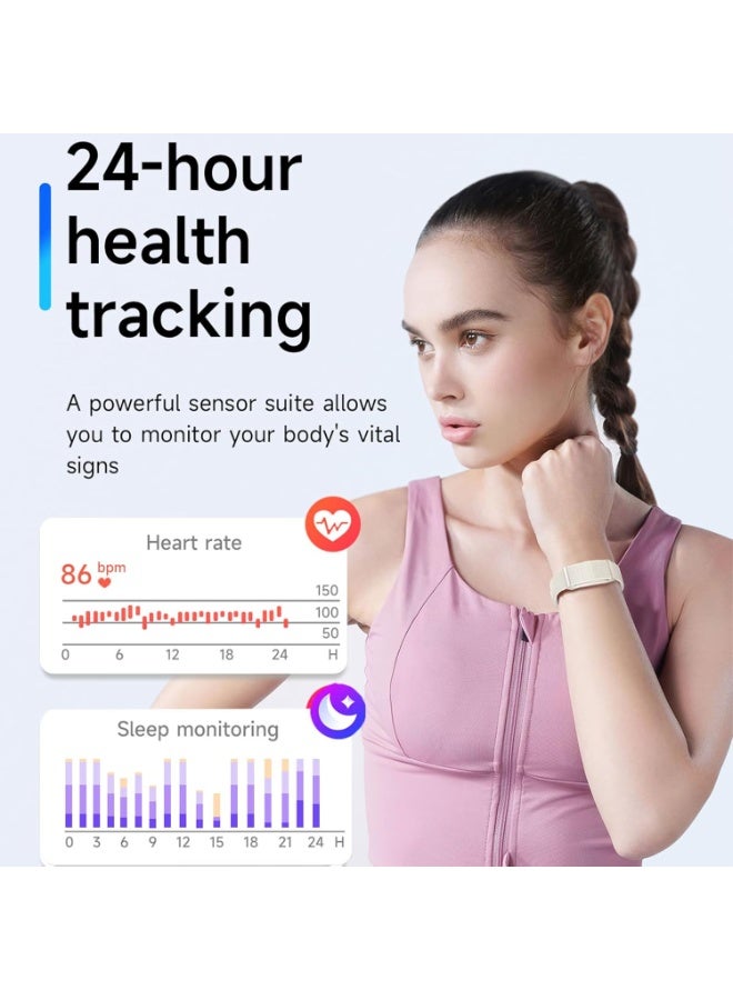 LBMT سوار ذكي مع جهاز مراقبة الأكسجين في الدم/ضغط الدم،جهاز تتبع اللياقة البدنية الصحي ببطارية طويلة مع شريطين،تطبيق مجاني، جهاز مراقبة معدل ضربات القلب أثناء النوم لتتبع النشاط لنظام Android iOS (أبيض + فضي) - Image 2