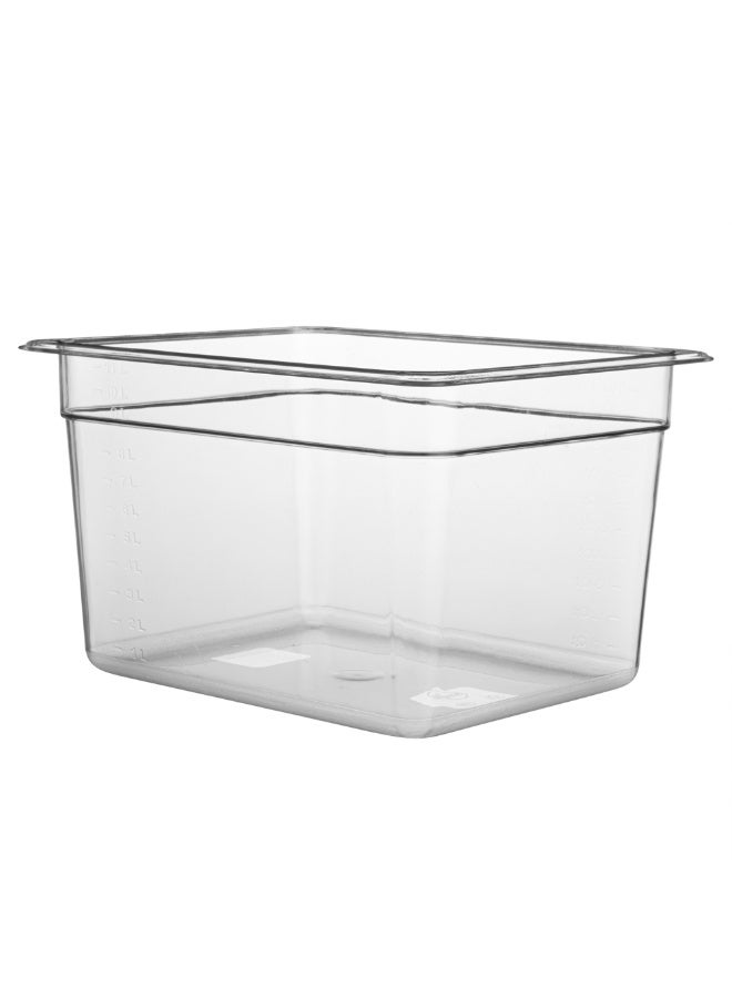 Restaurantware 1/2 Size Food Storage Containers, 10 8 Inch Deep Proofing Boxes - Rectangle, Graduated Measurements, Clear Plastic Food Grade Storage Containers, Dishwashable, Lids Sold Separately  - Image 1