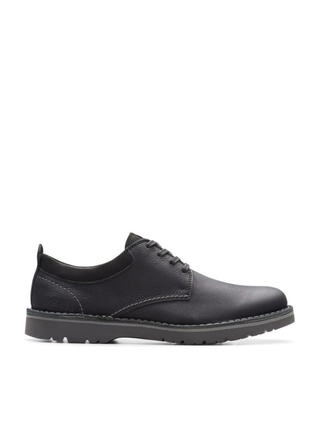 clarks Men's Eastridge Low Oxford, Black Leather, 12 Wide - Image 1