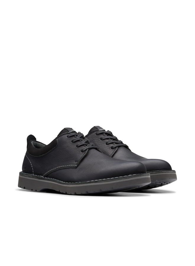 clarks Men's Eastridge Low Oxford, Black Leather, 12 Wide - Image 5