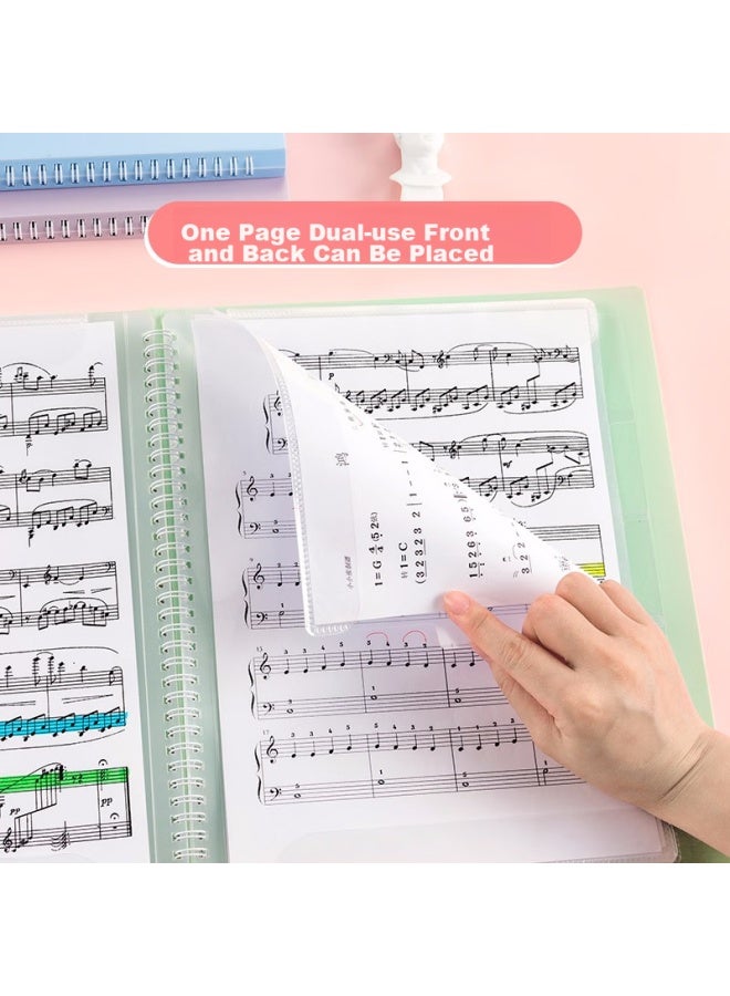 Tianse Morandi Music Folder A4/40 Pages, Writable Doent Folder, Sheet Music Folder, Piano File Folder, Guitar And Guzheng Music Folder, Non-reflective, Ts-1650, Sky Blue - Image 4