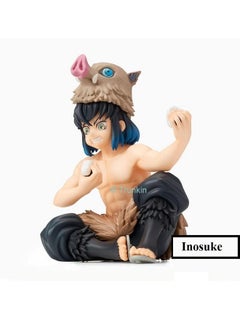 Trunkin Trunkin Demon Slayer Inosuke Hashibira Perching Sitting Eating Action Figure Kimetsu no Yaiba Anime Figure Weeb Manga Collectible  - Image 2