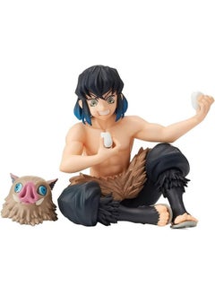Trunkin Trunkin Demon Slayer Inosuke Hashibira Perching Sitting Eating Action Figure Kimetsu no Yaiba Anime Figure Weeb Manga Collectible  - Image 1