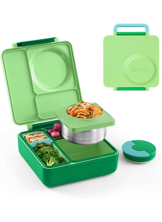 OMIE OmieBox Kids Bento Lunch Box, Stainless Steel Bowl, 250ml (Apple Green)  - Image 1