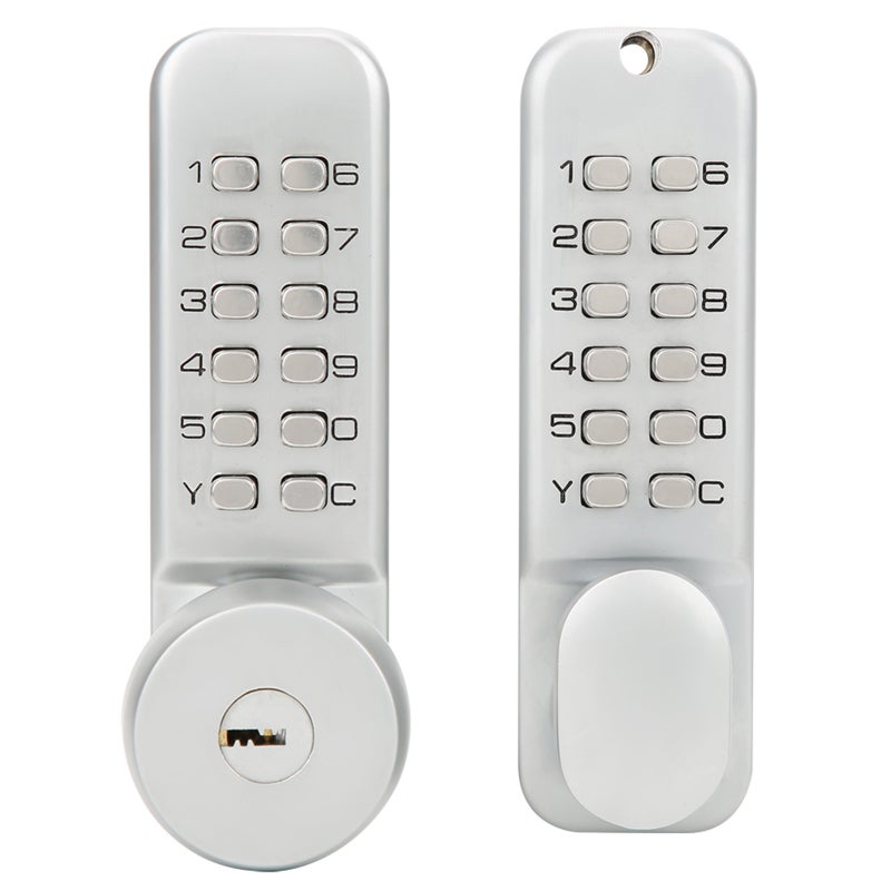 Double Sided Mechanical Lock: Zinc Alloy Material, 1-11 Digit Combination Setting, Battery-Free Mechanized Operation - Waterproof Design, Quiet Sturdy Bolt, Indoor Outdoor Anti-Lock Function for Patio - Image 2