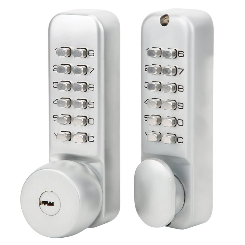 Double Sided Mechanical Lock: Zinc Alloy Material, 1-11 Digit Combination Setting, Battery-Free Mechanized Operation - Waterproof Design, Quiet Sturdy Bolt, Indoor Outdoor Anti-Lock Function for Patio - Image 3