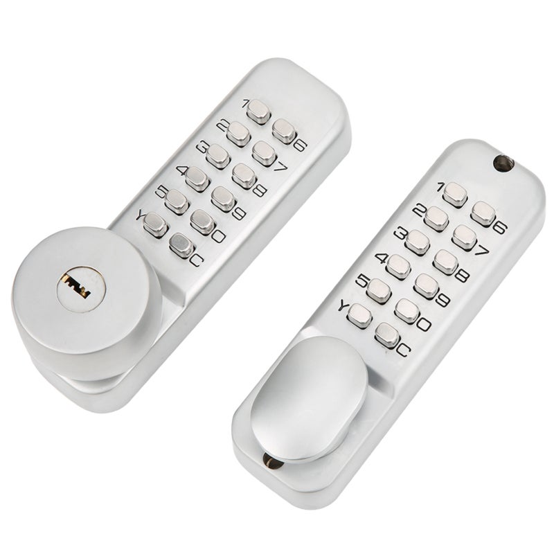 Double Sided Mechanical Lock: Zinc Alloy Material, 1-11 Digit Combination Setting, Battery-Free Mechanized Operation - Waterproof Design, Quiet Sturdy Bolt, Indoor Outdoor Anti-Lock Function for Patio - Image 5