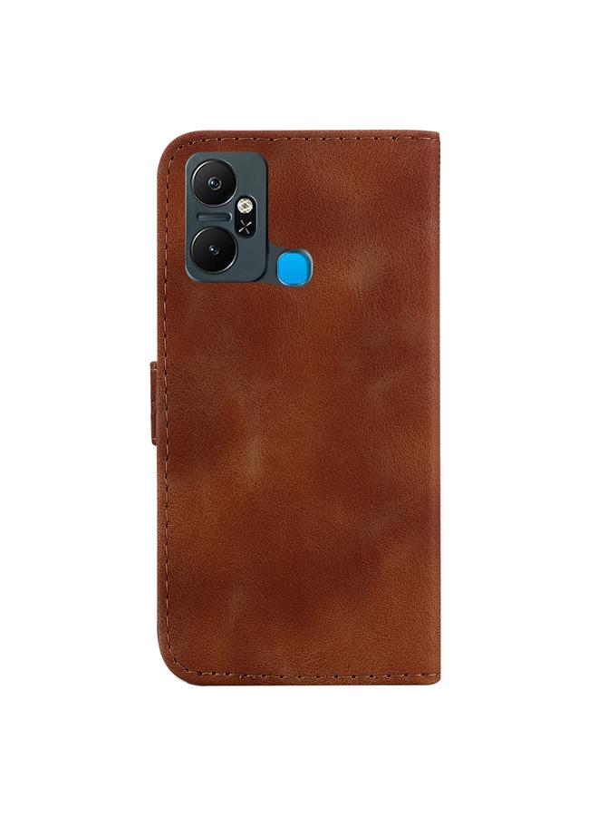 Zaboon Case For Infinix Smart 6 Plus Seven-shaped Embossed Leather Phone Case - Image 3