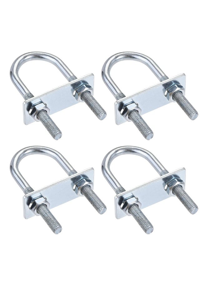 LAMAY 4PCS Round U-Bolts, The stainless steel U-shaped bolt, Extended galvanised U-bolts U-screws U-pipe clamps Pipe clamps Jockey bolts U-clips U-shaped hoop(59) - Image 1