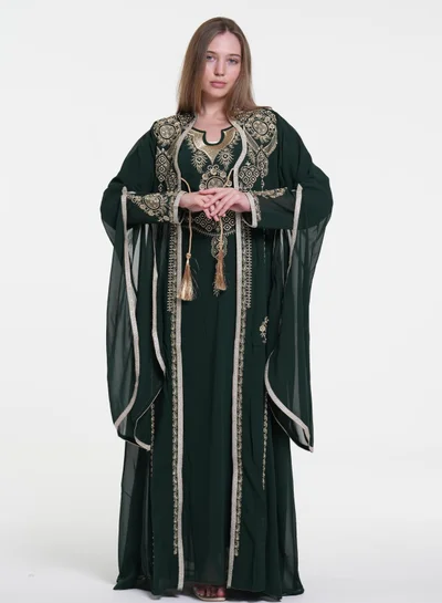 AL BENT AL SHARQIEH embroidered kaftan dress
