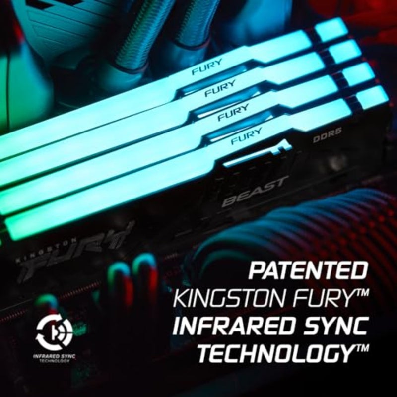 FURY Beast Black RGB EXPO 64GB 6000MT/s DDR5 CL30 DIMM مجموعة ذاكرة ألعاب سطح المكتب مكونة من 2 - KF560C30BBEAK2-64 - Image 4