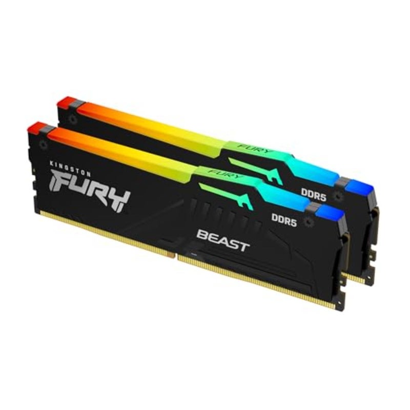 FURY Beast Black RGB EXPO 64GB 6000MT/s DDR5 CL30 DIMM مجموعة ذاكرة ألعاب سطح المكتب مكونة من 2 - KF560C30BBEAK2-64 - Image 1
