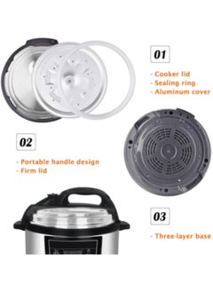 Generic Electric Pressure Cooker, Slow Cooker, Rice Cooker, Smart Pot, 6L Capacity Non-Stick Inner Pot, Stainless Steel, Multi-Function, Smart Cooking, Factory Direct Multi Cooker, Home Applainces  - Image 3