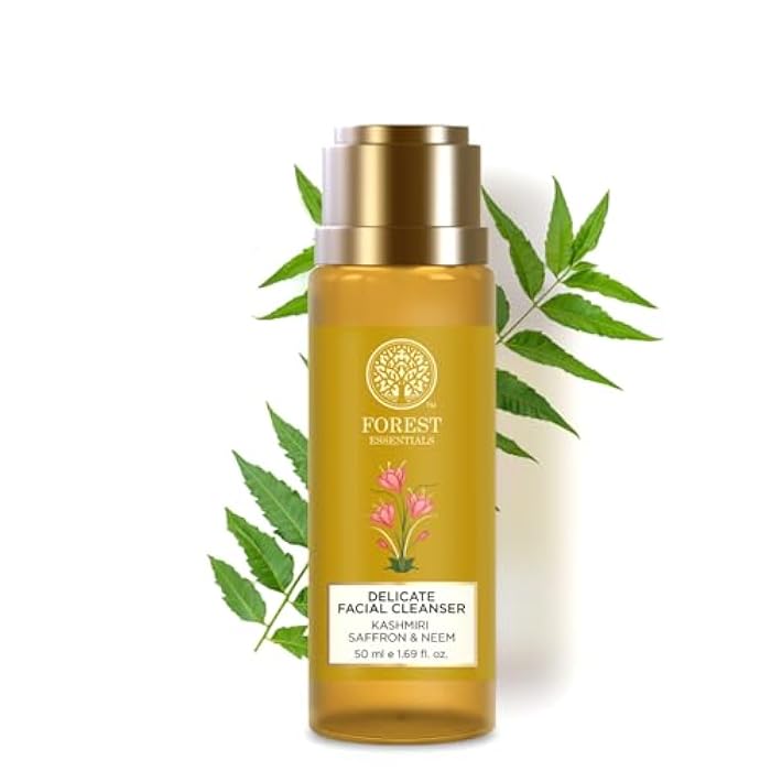 Forest Essentials Delicate Facial Cleanser Saffron and Neem 50 Milliliter - Image 1