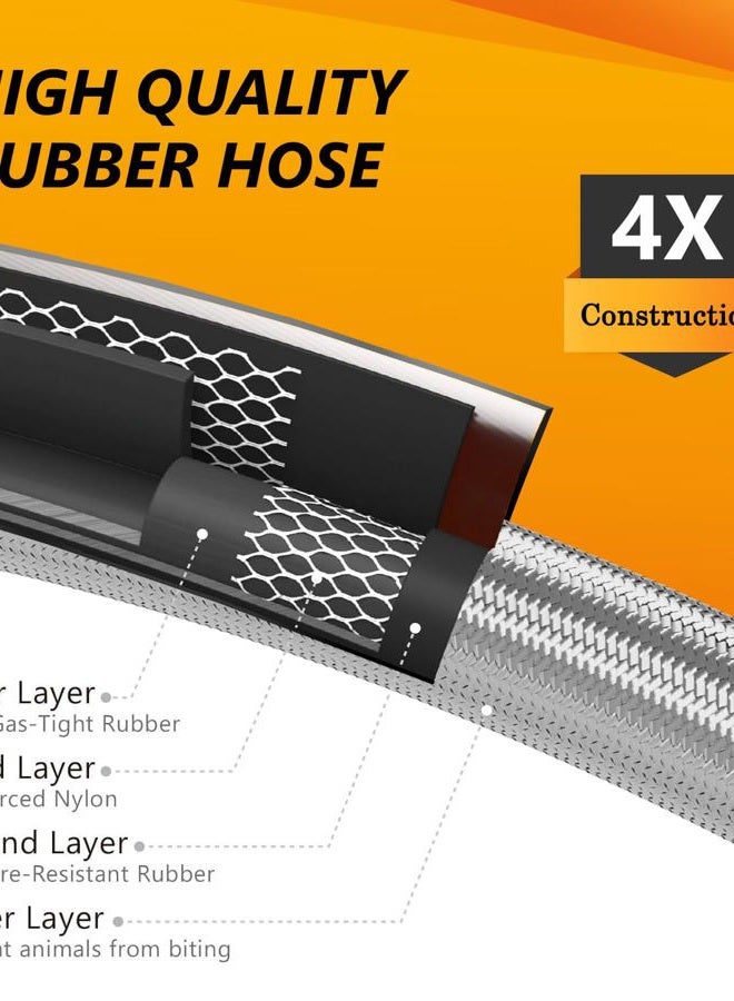 NUPICK 12FT Propane Extension Hose, High Pressure Braided Stainless Steel with 3/8" Connector，Compatible with Five Brass Fittings for Heater, Fire Pit, Gas Grill, RV - Image 5
