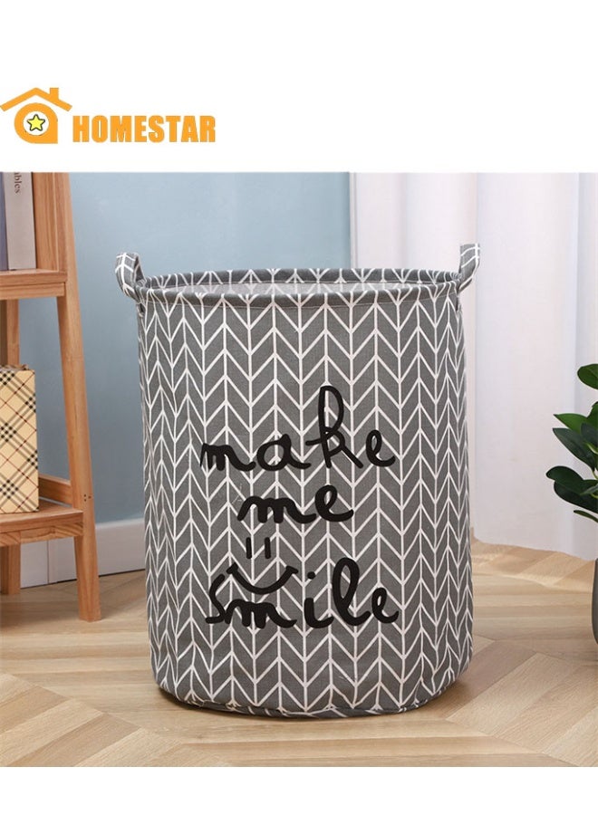 HOMESTAR Linen Laundry Baskets Dirty hamper, Foldable Storage Basket as Space Saving Organizer for Storing Laundry, Quilt, Kid’s Toys - Image 1
