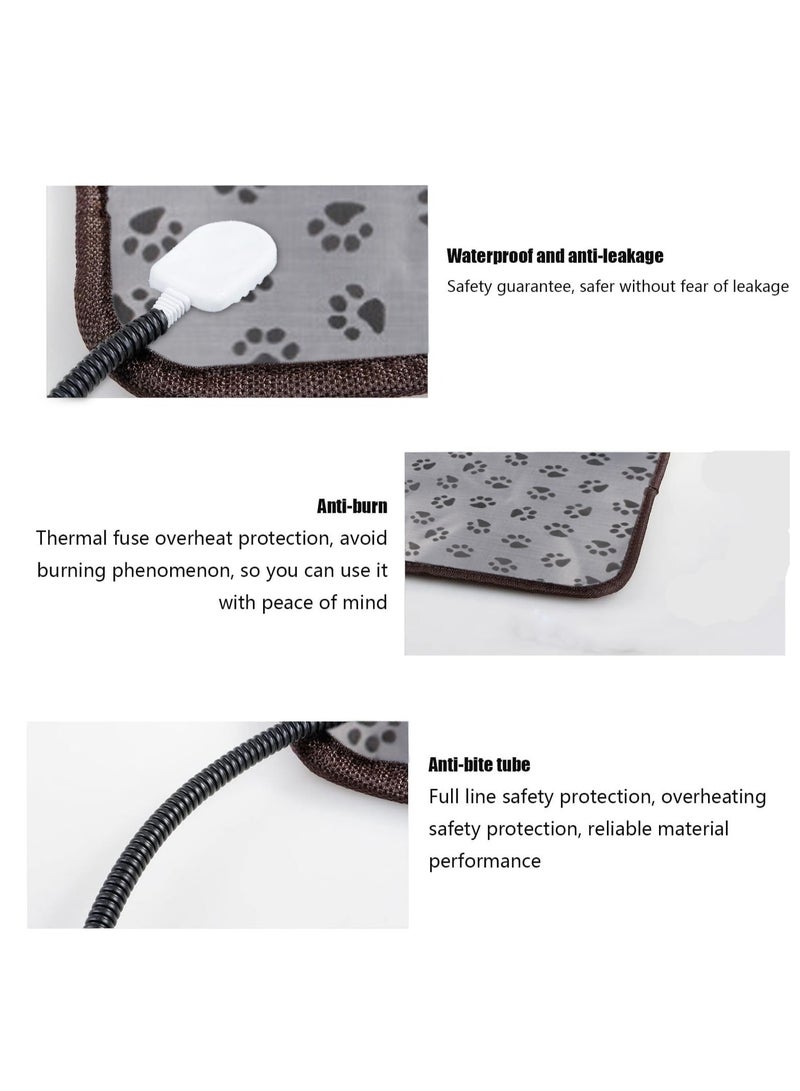 Adjustable Pet Heating Pad, Waterproof Cats Heating Pad, Dog Heated Mat, Pet Warming Pad, Electric Pet Pad with 2 Speed Adjustable for Dog Cat House, Whelping Box - Image 4