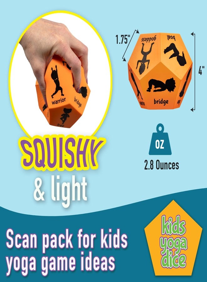 Covelico Yoga Dice - Yoga for Kids, Pose and Play Peaceful Kids Stretching Gymnastics Games and PE Equipment for Elementary School, Kindergarten, and Preschool, 12-Sided Foam Large Dice for Children - Image 5