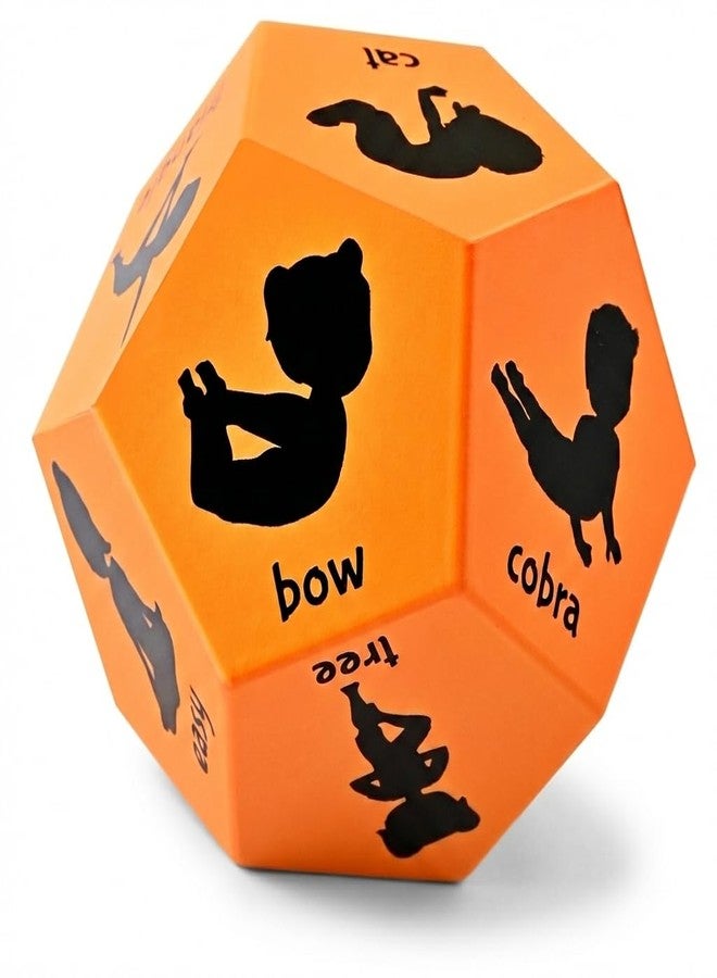 Covelico Yoga Dice - Yoga for Kids, Pose and Play Peaceful Kids Stretching Gymnastics Games and PE Equipment for Elementary School, Kindergarten, and Preschool, 12-Sided Foam Large Dice for Children - Image 1