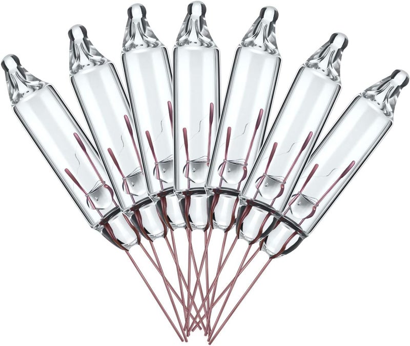Mudder 50 Pcs 3.5 Volt Mini Christmas Tree Replacement Bulbs for Incandescent String Lights for Holiday Decoration Pinched Base, 0.43 Watt 125 mA (Clear) - Image 5