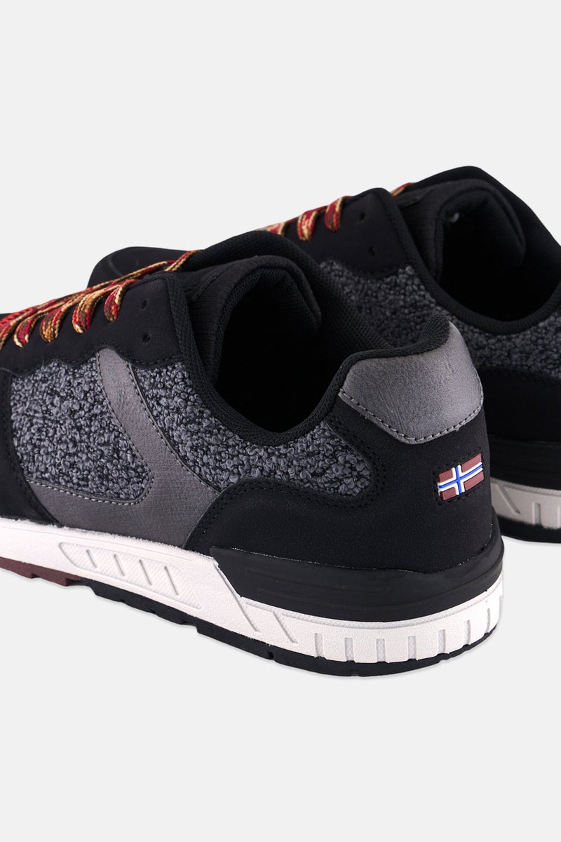 Nordland أحذية كاجوال للرجال برباط، سوداء - Image 3