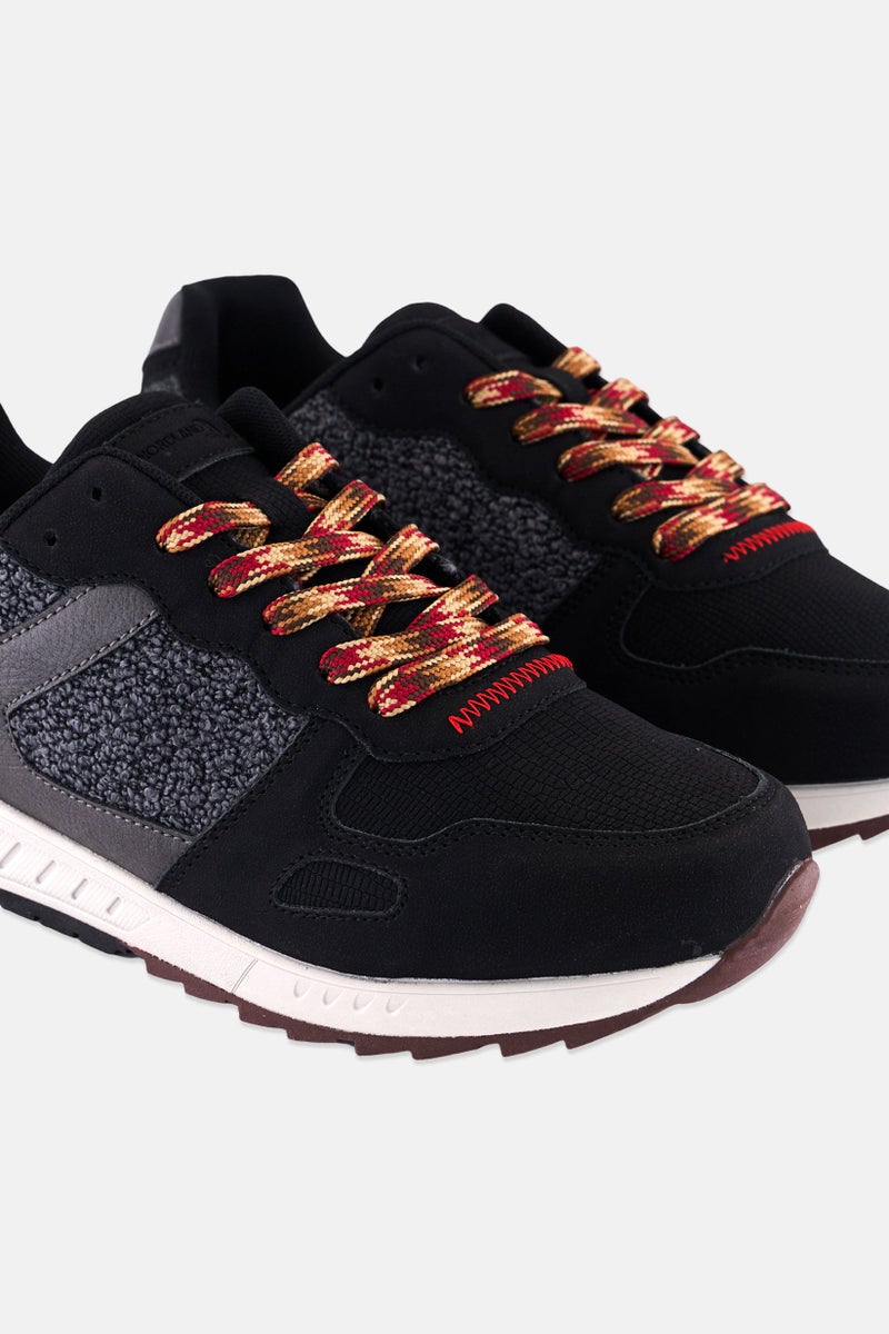 Nordland أحذية كاجوال للرجال برباط، سوداء - Image 2