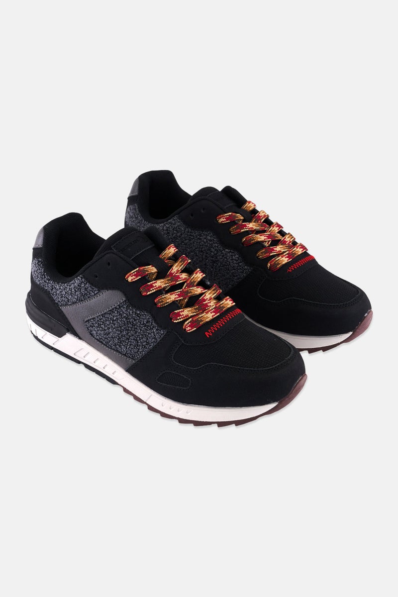 Nordland أحذية كاجوال للرجال برباط، سوداء - Image 1