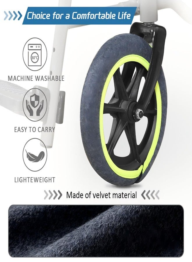EHUCONELDEX Wheelchair Tyre Covers for Wheelchair Tires,Wheelchair Accessories Wheel Covers to Protect Floors Carpets (Blue, 24 Inches) - Image 2