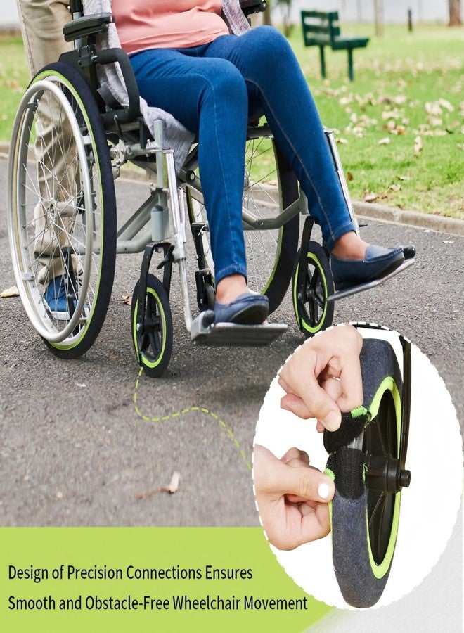 EHUCONELDEX Wheelchair Tyre Covers for Wheelchair Tires,Wheelchair Accessories Wheel Covers to Protect Floors Carpets (Blue, 24 Inches) - Image 5