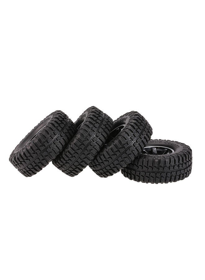 NIBEMINENT 4-Piece Tires With Wheel Rim For RC Rock Crawler AX-3020C - Image 2