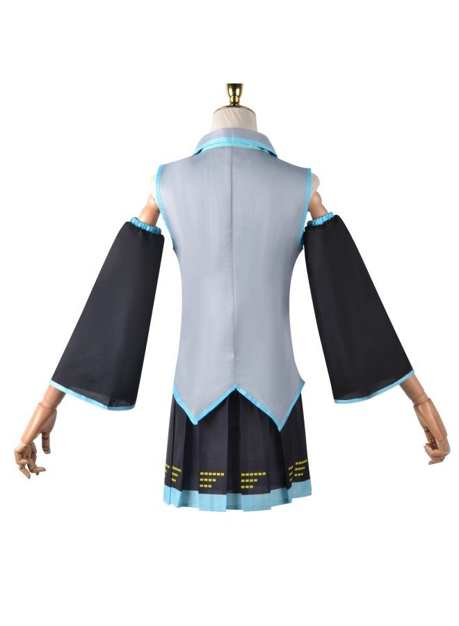 عام هاتسوني ميكو الملابس + شعر مستعار + غطاء الرأس كامل cossuit ثنائي الأبعاد أنيمي تأثيري دعوى الظاهري المعبود تأثيري مجموعة - Image 2