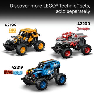 ‏Technic شاحنة Monster Jam Sparkle Smash‎ بالسحب للانطلاق، لعبة شاحنة للأطفال بعمر ٧ سنوات وأكثر (٢٤٣ قطعة) 42220 - view 5