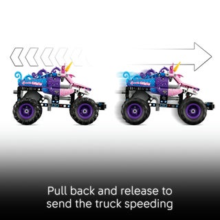 ‏Technic شاحنة Monster Jam Sparkle Smash‎ بالسحب للانطلاق، لعبة شاحنة للأطفال بعمر ٧ سنوات وأكثر (٢٤٣ قطعة) 42220 - view 4