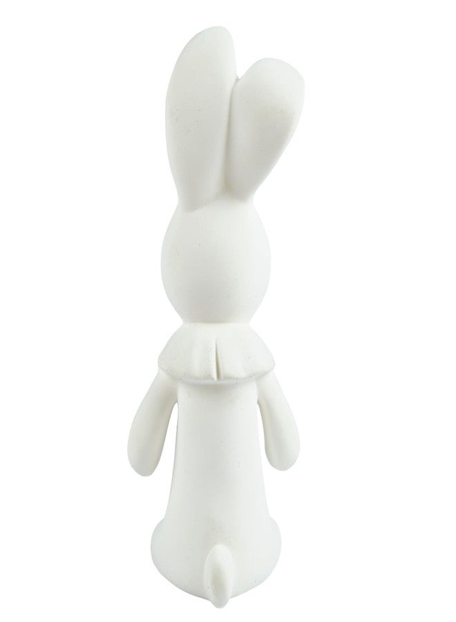 Tikiri Havah The Bunny all Rubber Squeaker Toy (White) - Image 4
