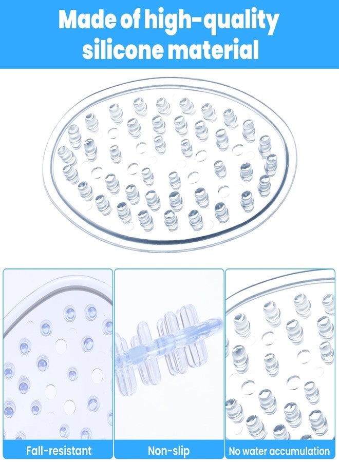 ValueBargain 2Pcs Silicone Soap Holder, Simplicity Clear Oval Soap Dish for Shower Drain Bar Slot Saver, Washable Anti-Slip Anti-Fall for Kitchen Bathroom Bathtub Shower Counter Indoor Outdoor - Image 3