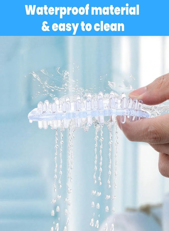 ValueBargain 2Pcs Silicone Soap Holder, Simplicity Clear Oval Soap Dish for Shower Drain Bar Slot Saver, Washable Anti-Slip Anti-Fall for Kitchen Bathroom Bathtub Shower Counter Indoor Outdoor - Image 4