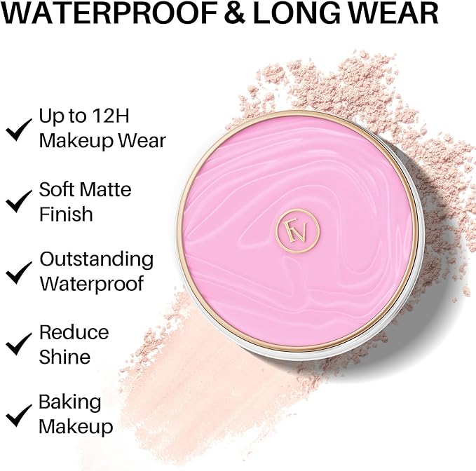 FV بودرة FV للتثبيت بلمسة نهائية غير لامعة تدوم طويلاً تمتص الزيت بودرة سائبة شفافة تقلل من المسام والخطوط الدقيقة بودرة خفيفة الوزن 10 جرام - Image 2