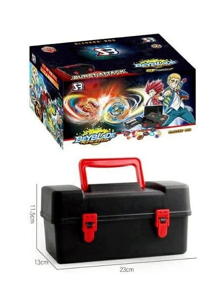 MARAH TOYS Purple Beyblade Beyblade Combat Launcher and Handle Set Storage Box Toy 8pcs Basic Spinning Barrel and 4 Launchers  - Image 4
