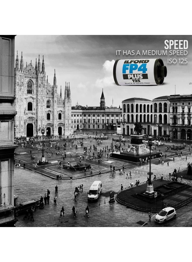 Ilford عبوة من 5 أفلام سلبية بالأبيض والأسود FP4 Plus 35 مم 36 تعريض - Image 5