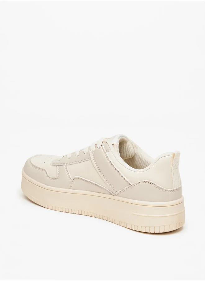 لي كوبر Women's Panelled Lace-Up Sneakers