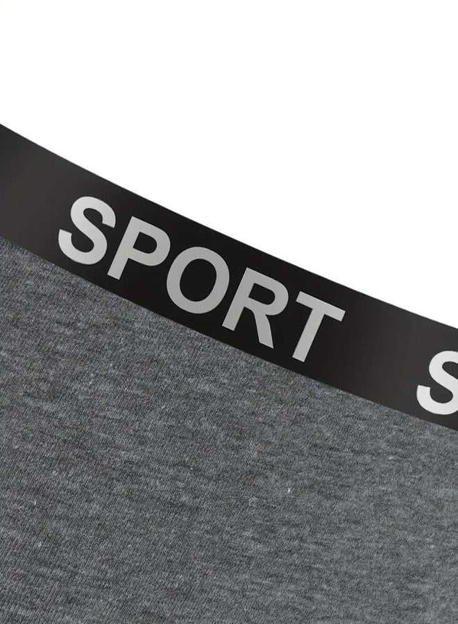 Zeemey 5 Pack Men's Sport Sort Boxer Briefs & Trunks,Breathable Stretch Cotton Moisture-Wicking Underwear,Modern Fit Low Rise - Image 2